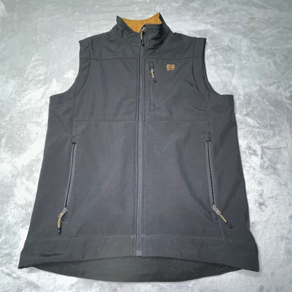 Cinch Other - Cinch Vest Mens Small Black Softshell Fleece Lined Western Ranch Full Zip